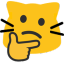 BlobCatThink Discord emoji