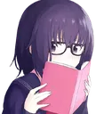 animegirlmeganekkolibraryshortha Discord Emoji