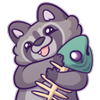 ZP2URaccoonHug Discord emoji