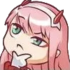 Zerotwo Think Discord Emoji