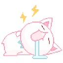 bunsleepingpinkcat