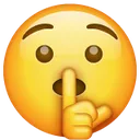 facewithfingercoveringclosedlips