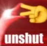 unshut