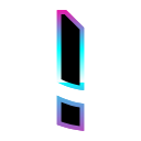 EXCLAMATION_neon Discord emoji