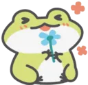 FroggySmellTheFlowers Discord Emoji