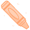 Orange Crayon Discord Emoji