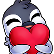 CRDPenguinLoveHeart