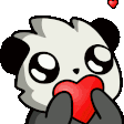 pandarainbowheart