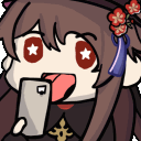 Hu Tao Phone Lick Discord Emoji