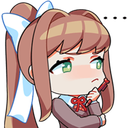 Monika_Thinking Discord emoji