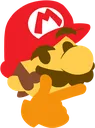 mario_thonk Discord Emoji