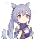 Keqing_nekoThink Discord Emoji