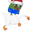 christmaspeperidingagoose