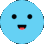 A blue circular character with a happy face next to an upward arrow and the text LVL UP!.