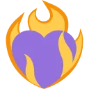 HeartOnFireMediumPurple Discord Emoji