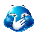 Blue Laugh Discord Emoji