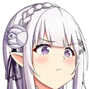 EmiliaPoutFace Discord Emoji