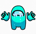 cry_amongus_cyan Discord Emoji