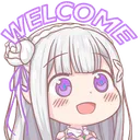 Emilia Welcome Discord Emoji