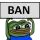 PepeWithSignBan Discord Emoji
