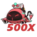 500X