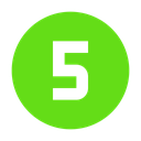 numeric5circlelightgreenaccent4 Discord emoji