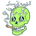 trippy_smoking_skull Discord emoji