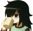 Tomoko_coffee_drink Discord emoji