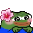 PepeFlowerShy