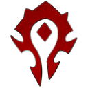 A stylized red jagged emblem with a central diamond shape on a black background.