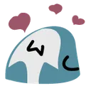 BlobhajTinyHeart150 Discord Emoji
