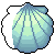 D Seashell Blue Discord Emoji