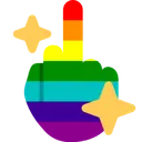 66007stripelgbtmiddlefinger