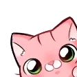 PinkKittyPeek Discord Emoji