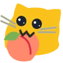 blobcatnompeach Discord Emoji