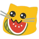 blobcatnomwatermelon Discord Emoji