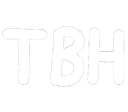 TBH text in bold white letters on a black background.