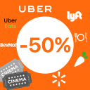 50% DISCOUNTS-RIDES, FOODS &amp; GROCERIES Server Icon