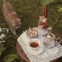 чаепитие в саду