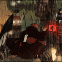 Village in the Rain