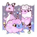 A Pink Mareep Flock