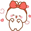 ᐢ.  ̫ .ᐢ Tuji Bunny Emotes Discord Server Icon