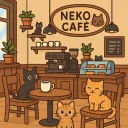 ꒰ Neko Café ꒱  ⤷  • cat emotes • cozy chats • comfy vibes • ♡'s icon