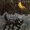 Sleepy Wolf Art