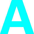 Cyan Letters Numbers Symbols