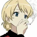 Gup charaters havin’ a ciggy