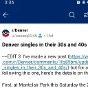 Denver 30s/40s Meetups & Singles Mixers