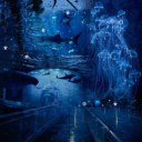 𐔌  . jellyfisch blue !  ୧ Discord server icon