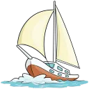 Small Streamers Sailboat