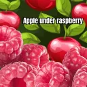 AUR apples under raspberries